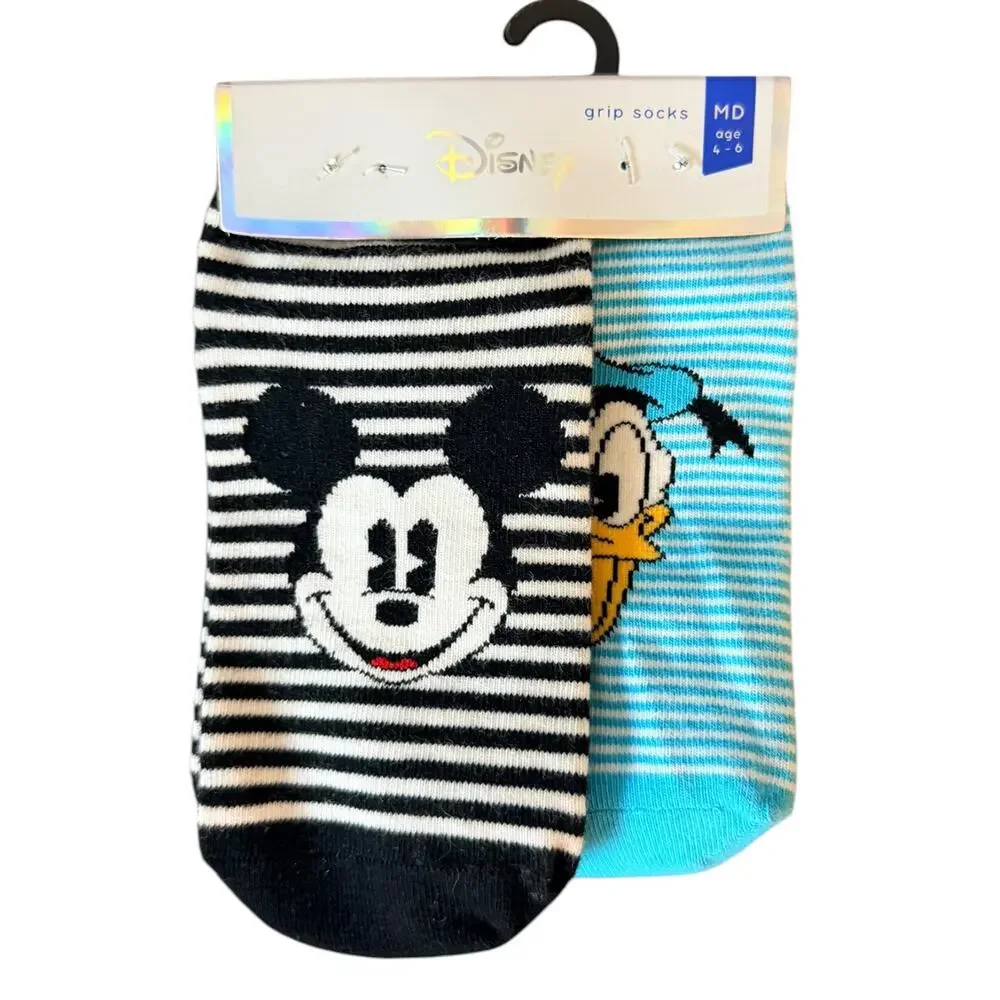 Tavi Noir + Disney Kid's Mickey Mouse & Donald Duck 2-Pack Grip Socks NWT